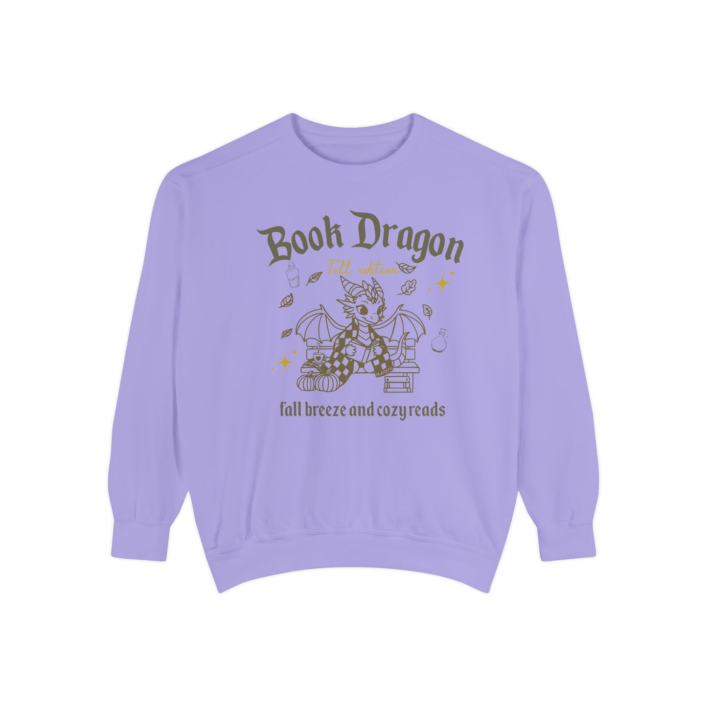 Book Dragon Sweatshirt, Book Lover Fall Bookish Apparel, Literary Gift, Cozy Reading Jumper, Librarian Present