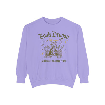 Book Dragon Sweatshirt, Book Lover Fall Bookish Apparel, Literary Gift, Cozy Reading Jumper, Librarian Present
