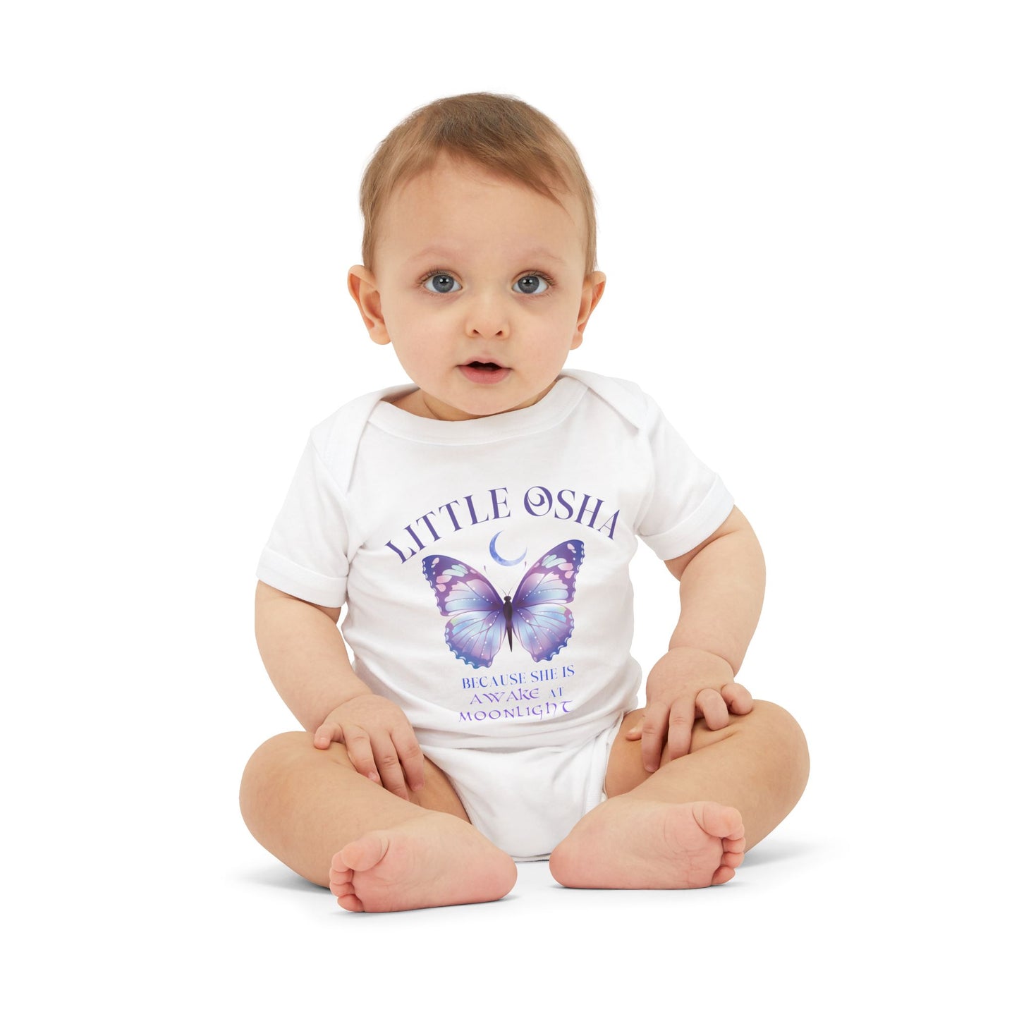 Little Osha Butterfly Infant Onesie Cute Baby Bodysuit for Baby Girls, Newborn Gift, Baby Shower Outfit, Little Osha Design, Milestone