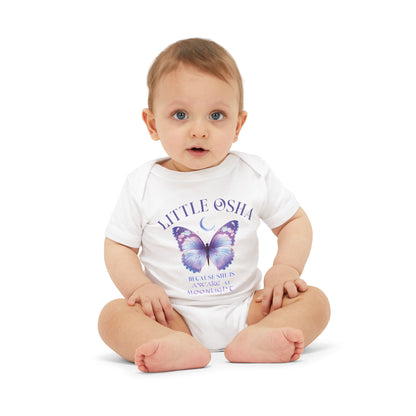 Little Osha Butterfly Infant Onesie Cute Baby Bodysuit for Baby Girls, Newborn Gift, Baby Shower Outfit, Little Osha Design, Milestone