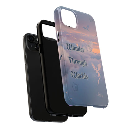 Wander Through Worlds Tough Phone Case | Fantasy Phone Cover, Adventure Gift, Book Lover Accessory, Unique Cellphone Case, Stylish [...]