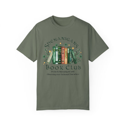Shenanigans Book Club T-Shirt, St Patricks day shirt, Cozy Reading Shirt, Gift for Book Lovers, Literary Humor Tee, Book Club Merchandise