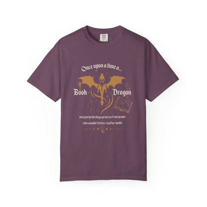 Book Dragon Comfort colors tee, Dragon lover, Gift for Book Lovers, Cozy Reading Shirt, Ideal for Birthdays, book club shirt