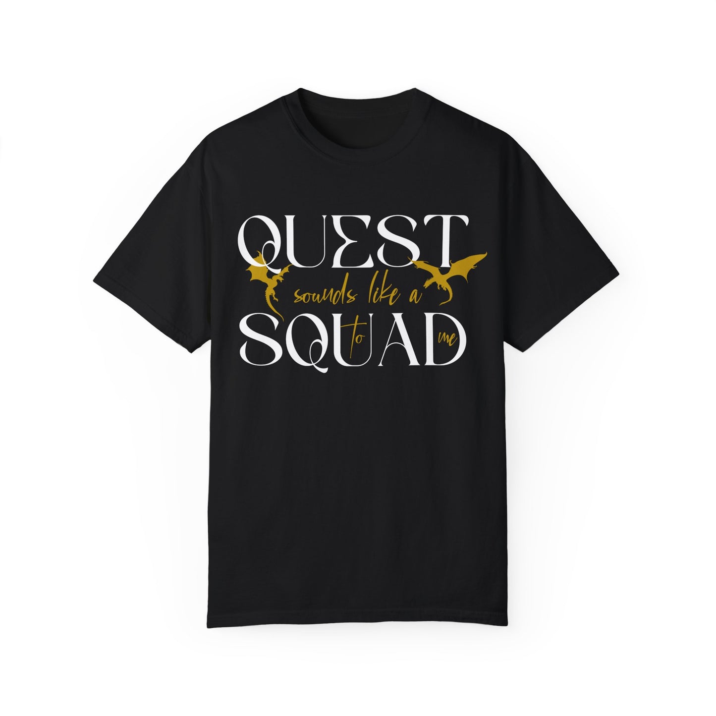 Quest Squad comfort colors shirt/ dragon book inspired/ books and dragons/ lightning wielder