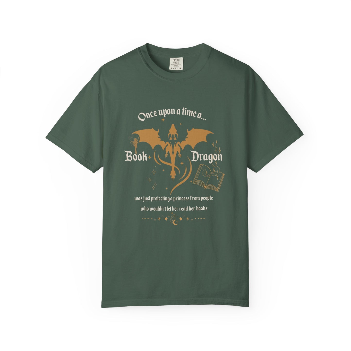 Book Dragon Comfort colors tee, Dragon lover, Gift for Book Lovers, Cozy Reading Shirt, Ideal for Birthdays, book club shirt