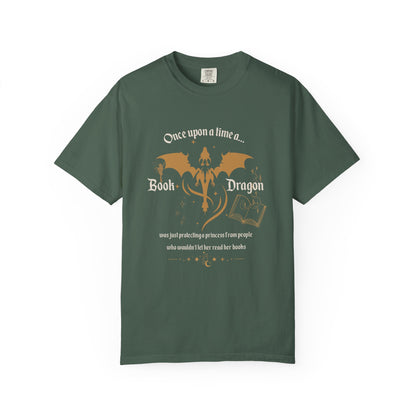 Book Dragon Comfort colors tee, Dragon lover, Gift for Book Lovers, Cozy Reading Shirt, Ideal for Birthdays, book club shirt
