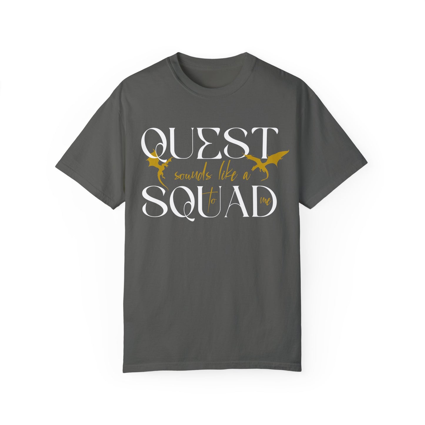 Quest Squad comfort colors shirt/ dragon book inspired/ books and dragons/ lightning wielder