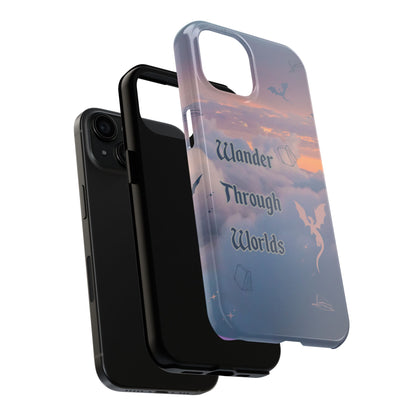 Wander Through Worlds Tough Phone Case | Fantasy Phone Cover, Adventure Gift, Book Lover Accessory, Unique Cellphone Case, Stylish [...]