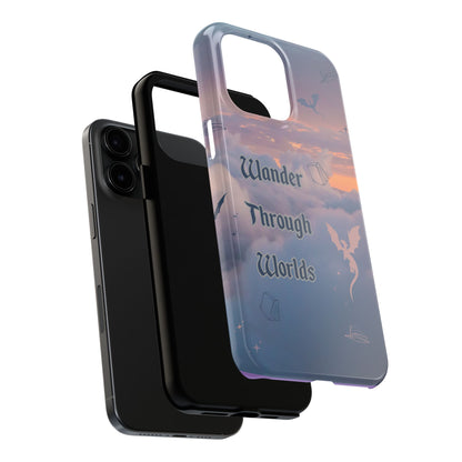 Wander Through Worlds Tough Phone Case | Fantasy Phone Cover, Adventure Gift, Book Lover Accessory, Unique Cellphone Case, Stylish [...]