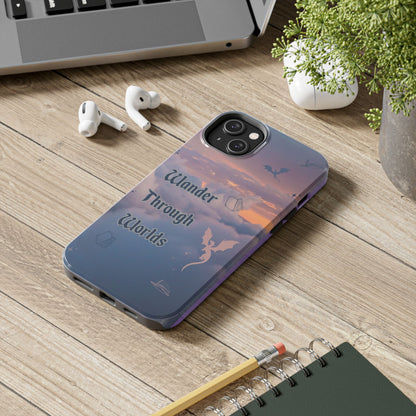 Wander Through Worlds Tough Phone Case | Fantasy Phone Cover, Adventure Gift, Book Lover Accessory, Unique Cellphone Case, Stylish [...]