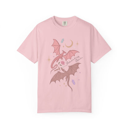 Pink Bat Illustration T-shirt | Crescent Moon, Crystals, Gothic Cute