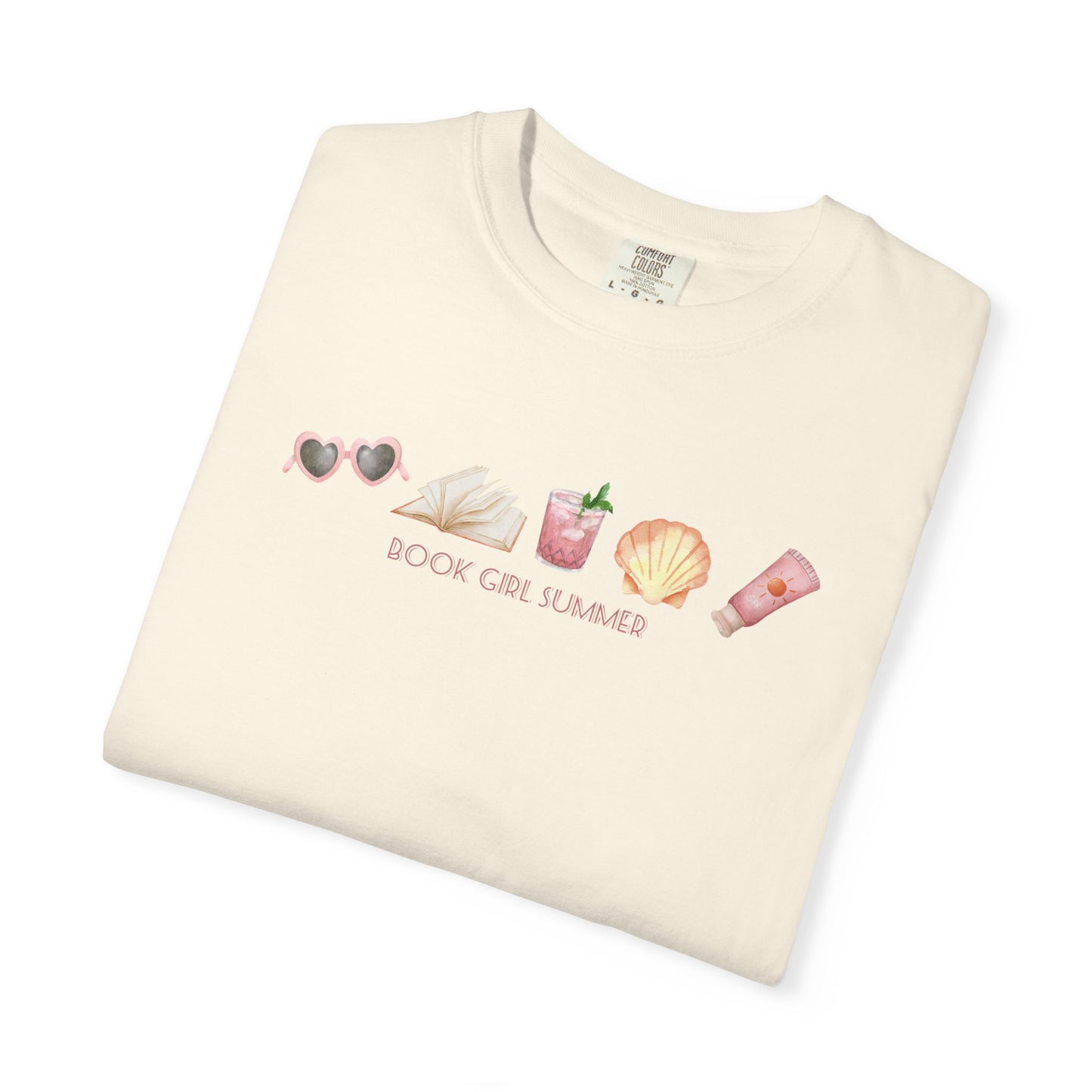 Book Girl Summer Comfort Color Tee, Book Babe, Book Club Shirt, Gifts for her, Beach Reads, Vacation tee, Gift for book lover