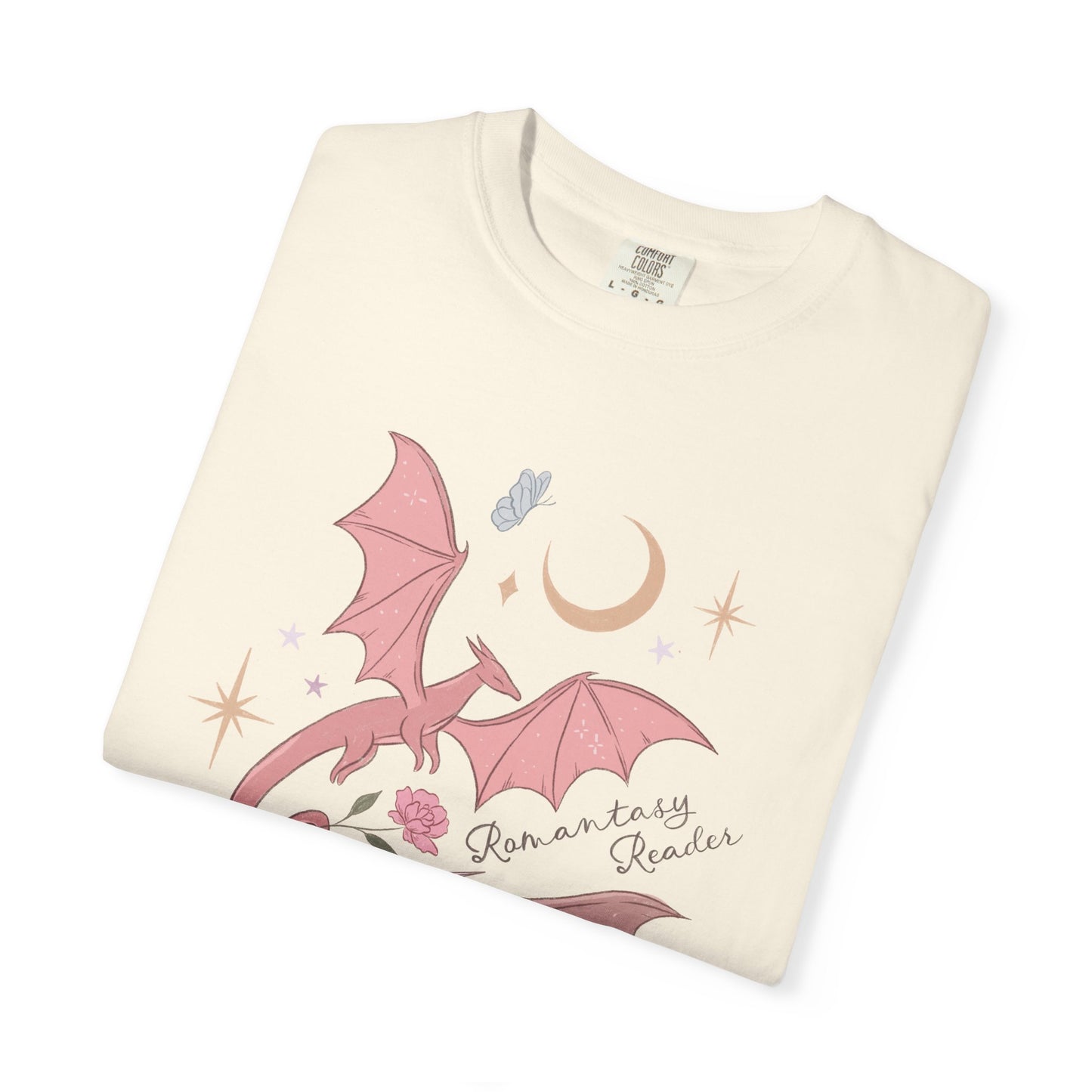 Pink Bat Illustration T-shirt | Crescent Moon, Crystals, Gothic Cute
