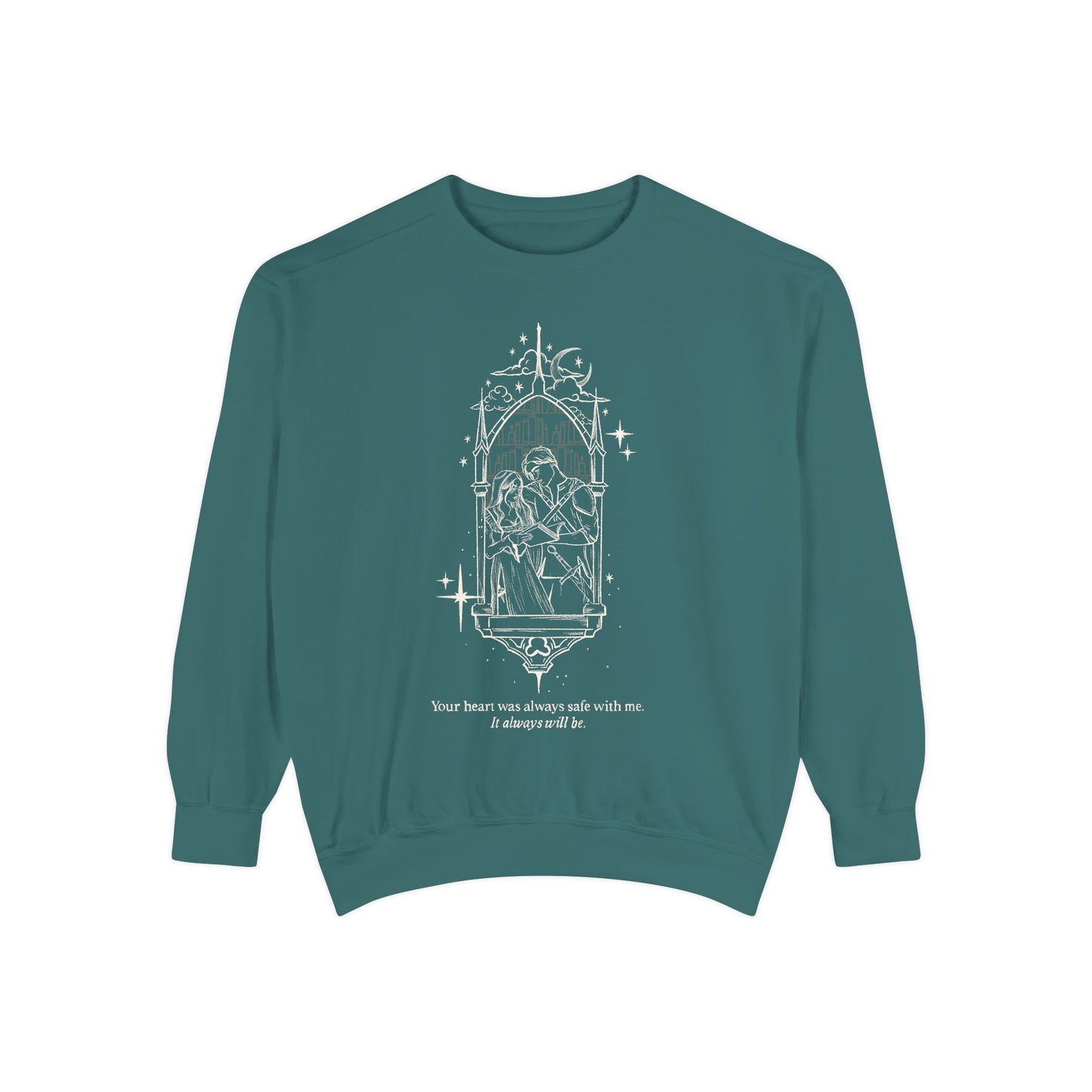 Officially Licensed Poppy and Casteel Comfort Colors Sweatshirt/ From blood and ash/ we will rise/ JLA/ poppy balafour/ Prince Casteel