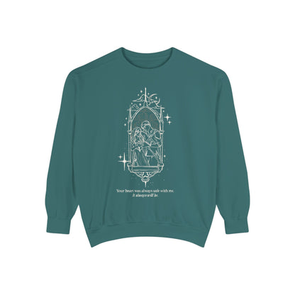 Officially Licensed Poppy and Casteel Comfort Colors Sweatshirt/ From blood and ash/ we will rise/ JLA/ poppy balafour/ Prince Casteel