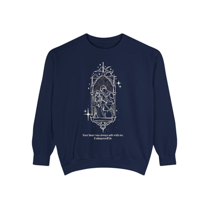 Officially Licensed Poppy and Casteel Comfort Colors Sweatshirt/ From blood and ash/ we will rise/ JLA/ poppy balafour/ Prince Casteel