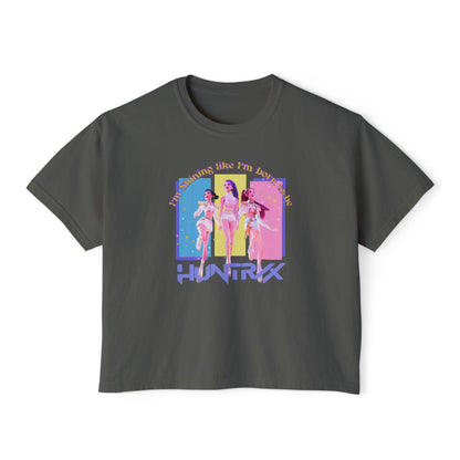 Retro Women's Boxy Tee - Vintage Graphic Tee, Casual Summer Top, Trendy Lounge Wear, Gift for Her, Festival Outfit