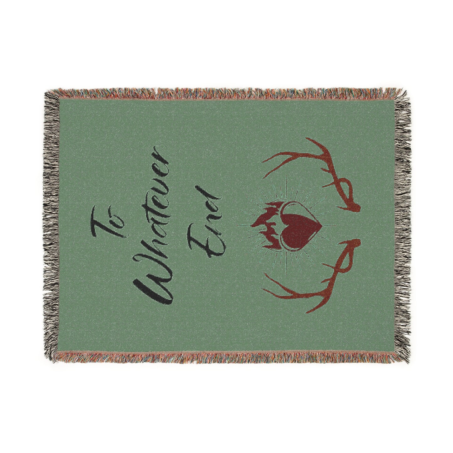 Licensed throne of glass Cozy Woven Blanket | To Whatever End | Perfect for Home Decor, Gifts, Throw Blanket, Rustic Vibes, Comfort, Sarah j Maas merch