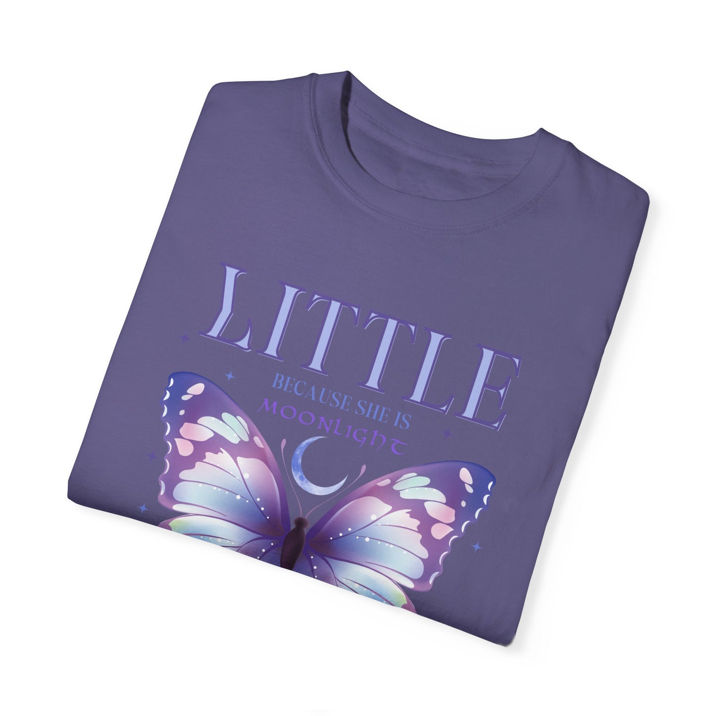 Little Osha Comfort Colors Shirt, Butterfly Moon T-Shirt, Cute Butterfly Tee, Summer Style, Butterfly Lovers Apparel, Magical Graphic Shirt