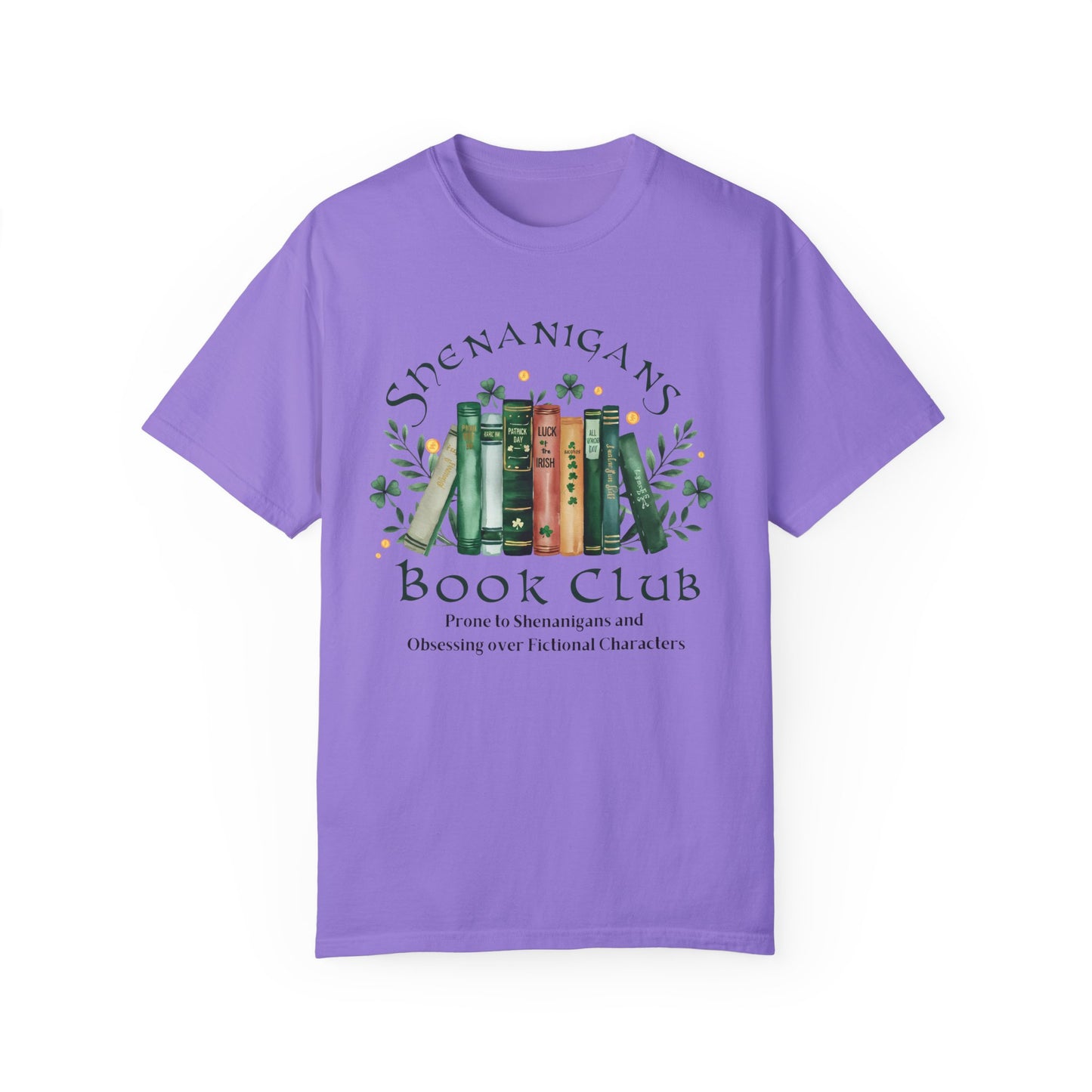 Shenanigans Book Club T-Shirt, St Patricks day shirt, Cozy Reading Shirt, Gift for Book Lovers, Literary Humor Tee, Book Club Merchandise