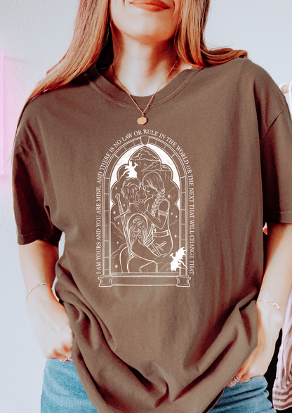 Violet comfort colors shirt/ dragon book inspired/ books and dragons/ lightning wielder/ i will not die today, i will save him