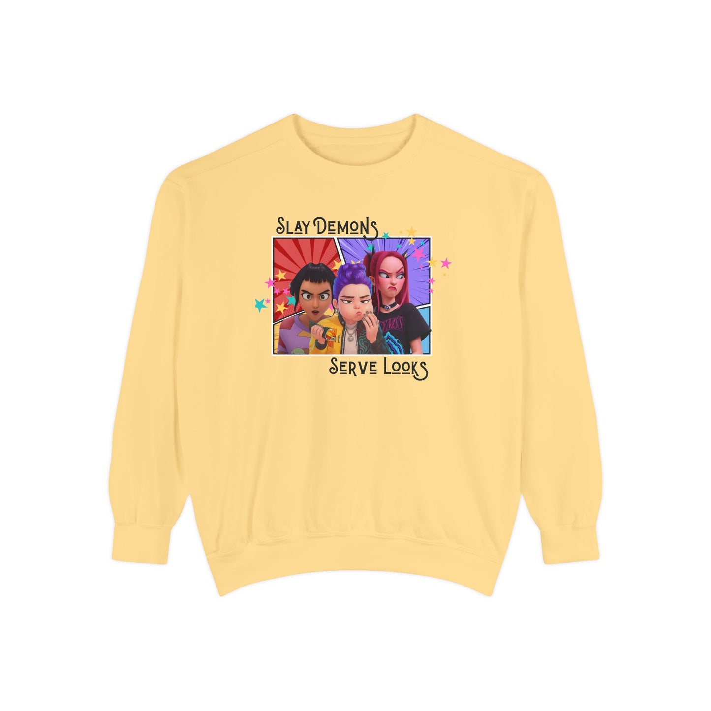 Slay Demons Sweatshirt, Funny Unisex Sweatshirt, Cute Gift for Friends, Trendy Fall Apparel, Casual Fashion Sweatshirt