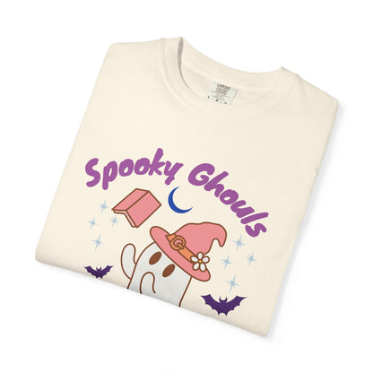 Spooky Ghouls Book Club T-shirt, Halloween Apparel, Ghost Lover Gift, Cozy Reading Tee, Fall Party Wear, Unisex Halloween Shirt