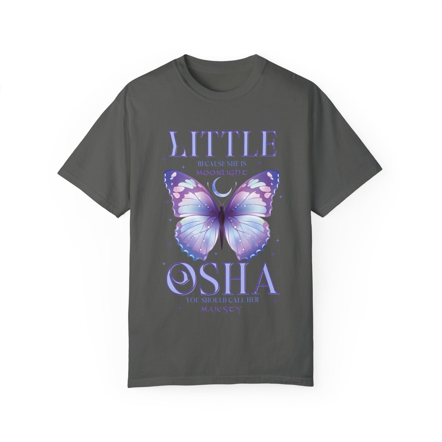 Little Osha Comfort Colors Shirt, Butterfly Moon T-Shirt, Cute Butterfly Tee, Summer Style, Butterfly Lovers Apparel, Magical Graphic Shirt