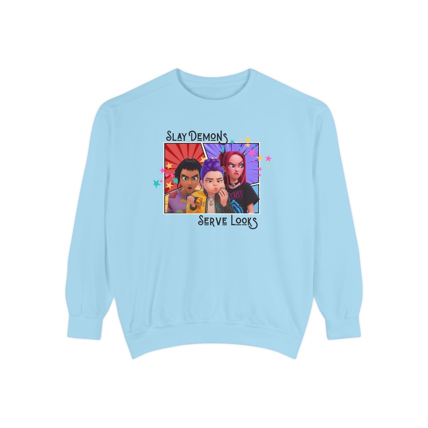 Slay Demons Sweatshirt, Funny Unisex Sweatshirt, Cute Gift for Friends, Trendy Fall Apparel, Casual Fashion Sweatshirt