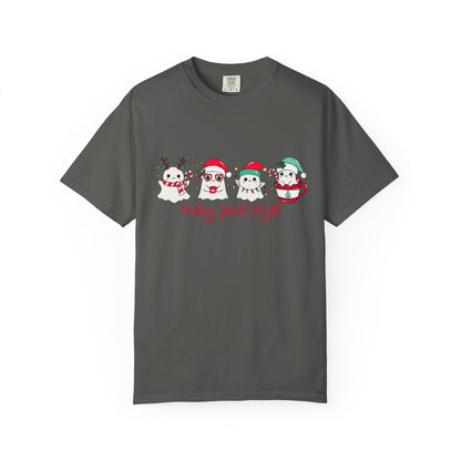 Making Spirits Bright Christmas Characters T-Shirt | Santa Reindeer Snowman Penguin Tee