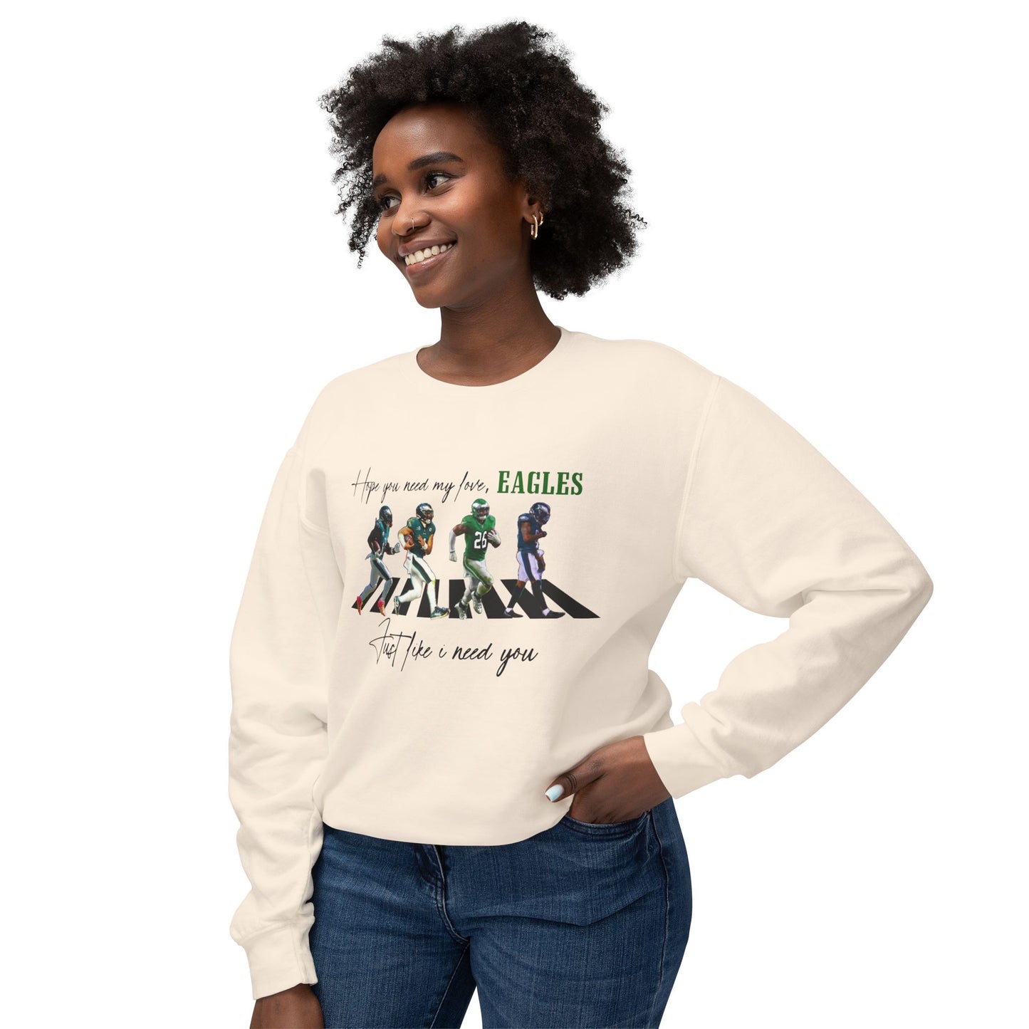 Beatles eagles comfort colors sweatshirt/ hope you need my love/ football era