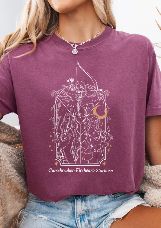 Licensed Sarah J Maas Comfort Colors Shirt / FMC/ lunathion/ Terrasen/ Velaris/ acotar/ Crescent city/ throne of glass