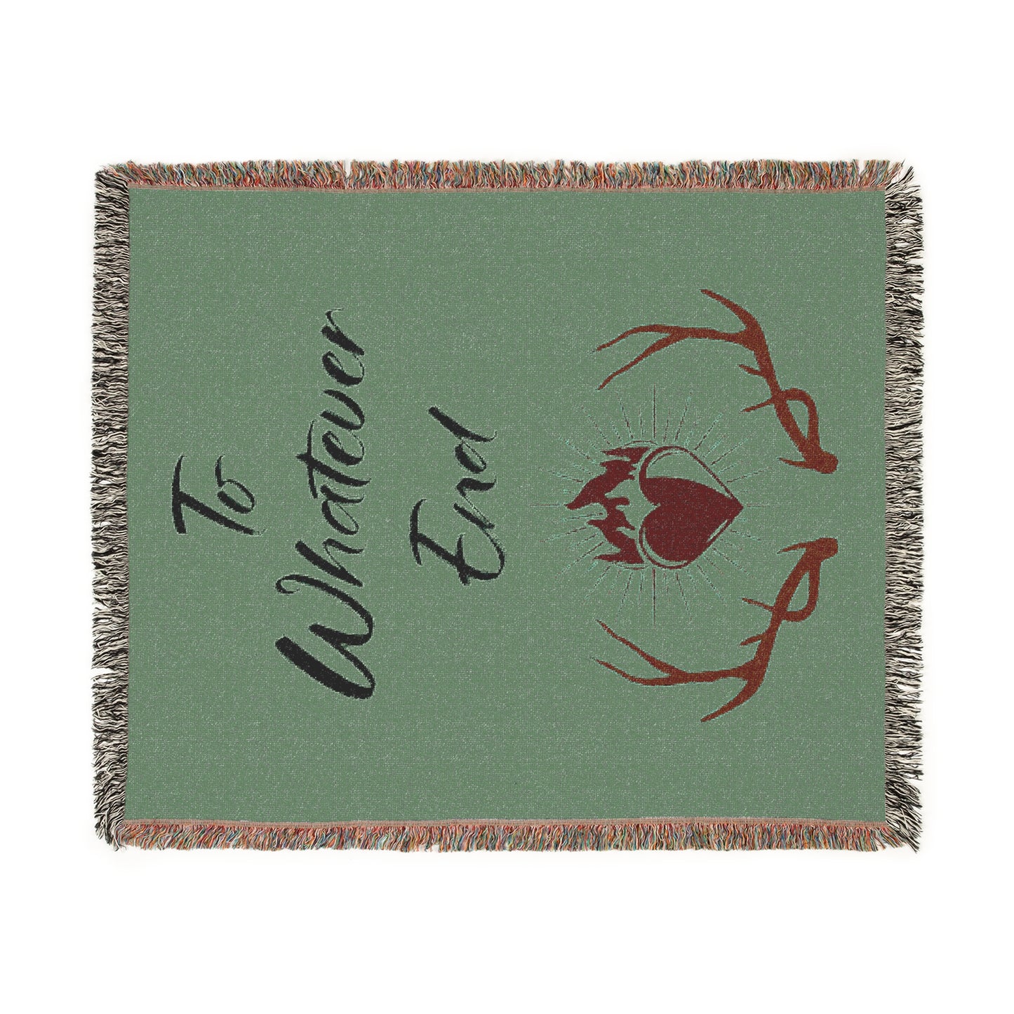 Licensed throne of glass Cozy Woven Blanket | To Whatever End | Perfect for Home Decor, Gifts, Throw Blanket, Rustic Vibes, Comfort, Sarah j Maas merch