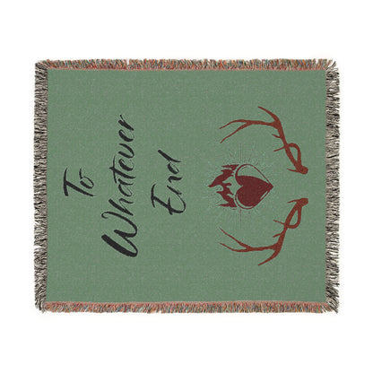 Licensed throne of glass Cozy Woven Blanket | To Whatever End | Perfect for Home Decor, Gifts, Throw Blanket, Rustic Vibes, Comfort, Sarah j Maas merch