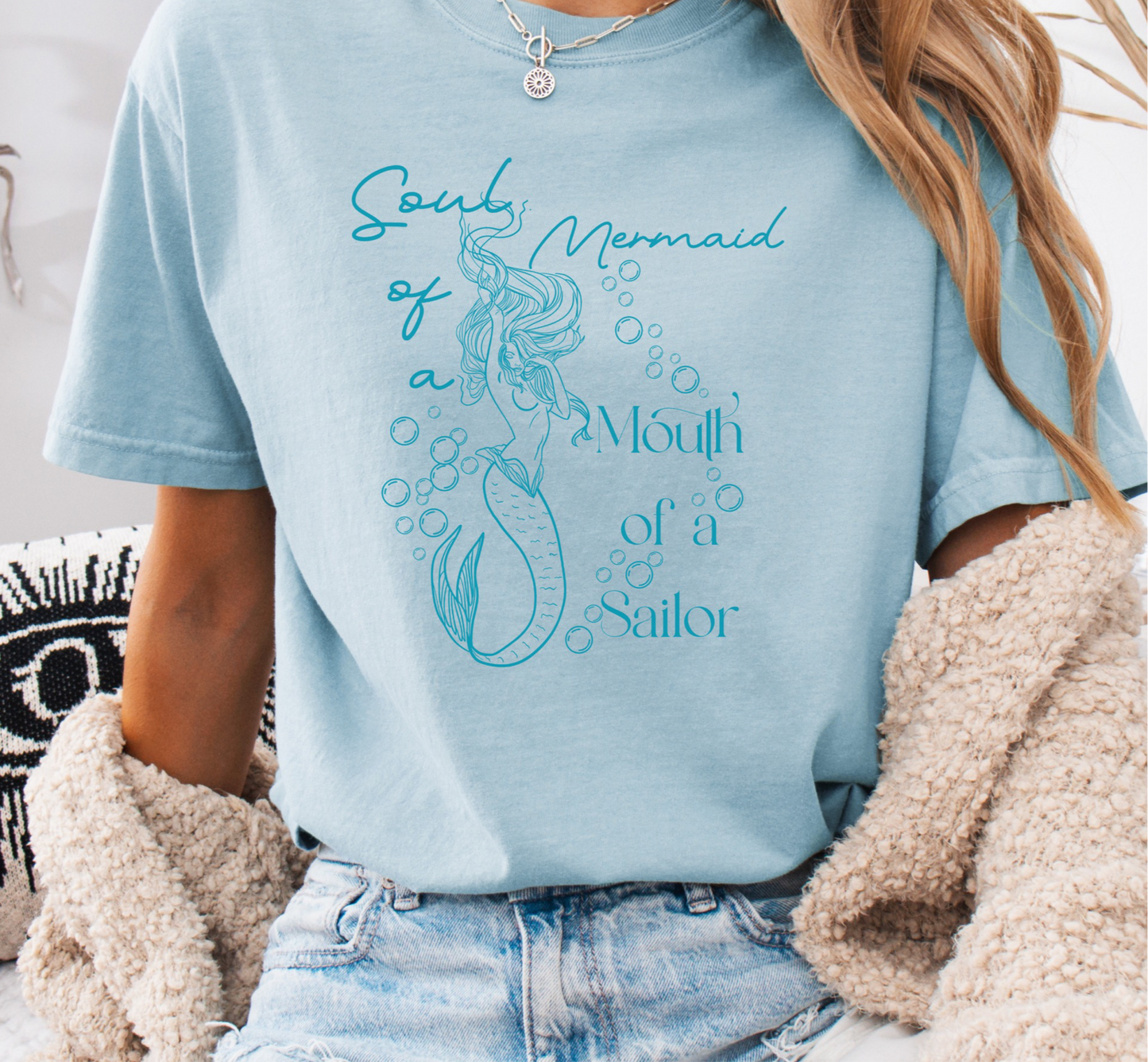 Soul of a Mermaid T-Shirt - Perfect for Beach Lovers, Nautical Vibes, Gifts for Sailors, Casual Wear, Summer Adventures