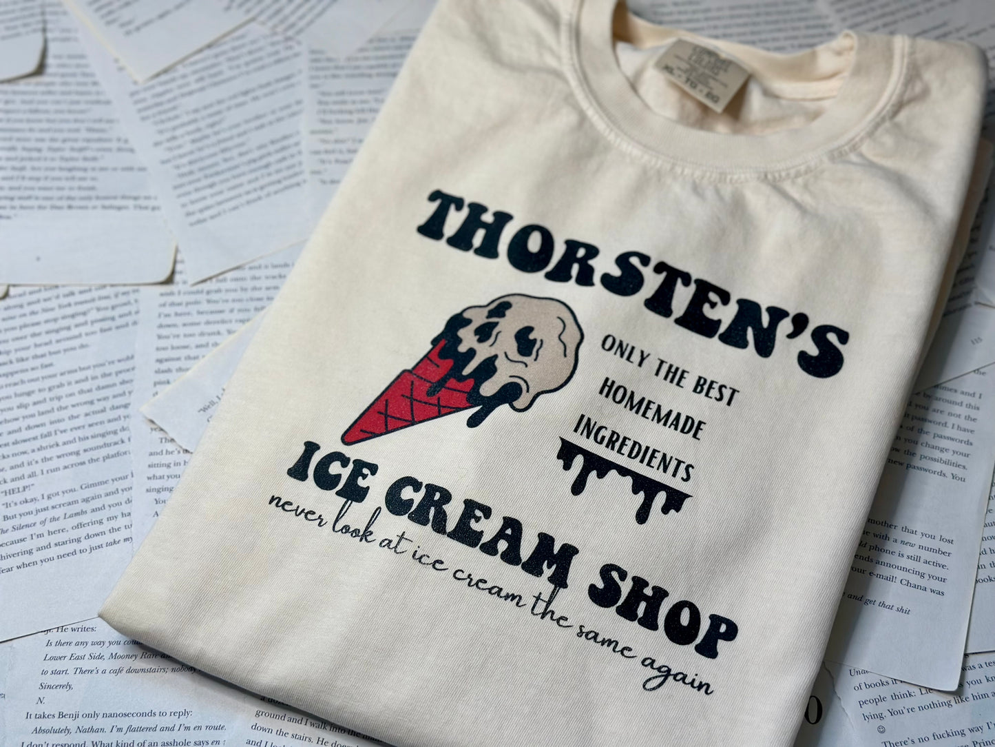 Licensed Butcher & Blackbird Comfort Colors Shirt / Goddess of Chaos / Brynne Weaver/ thorsten’s ice cream/ Sloane Sutherland/ dark romance