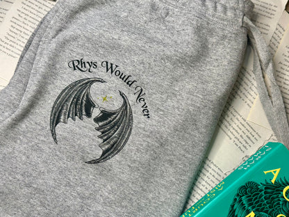Licensed Rhysand Jogger|  Rhys Would Never | A Court of thorns and roses | High Lord | The Night Court | VELARIS | Sarah J Maas Merch| Rhys