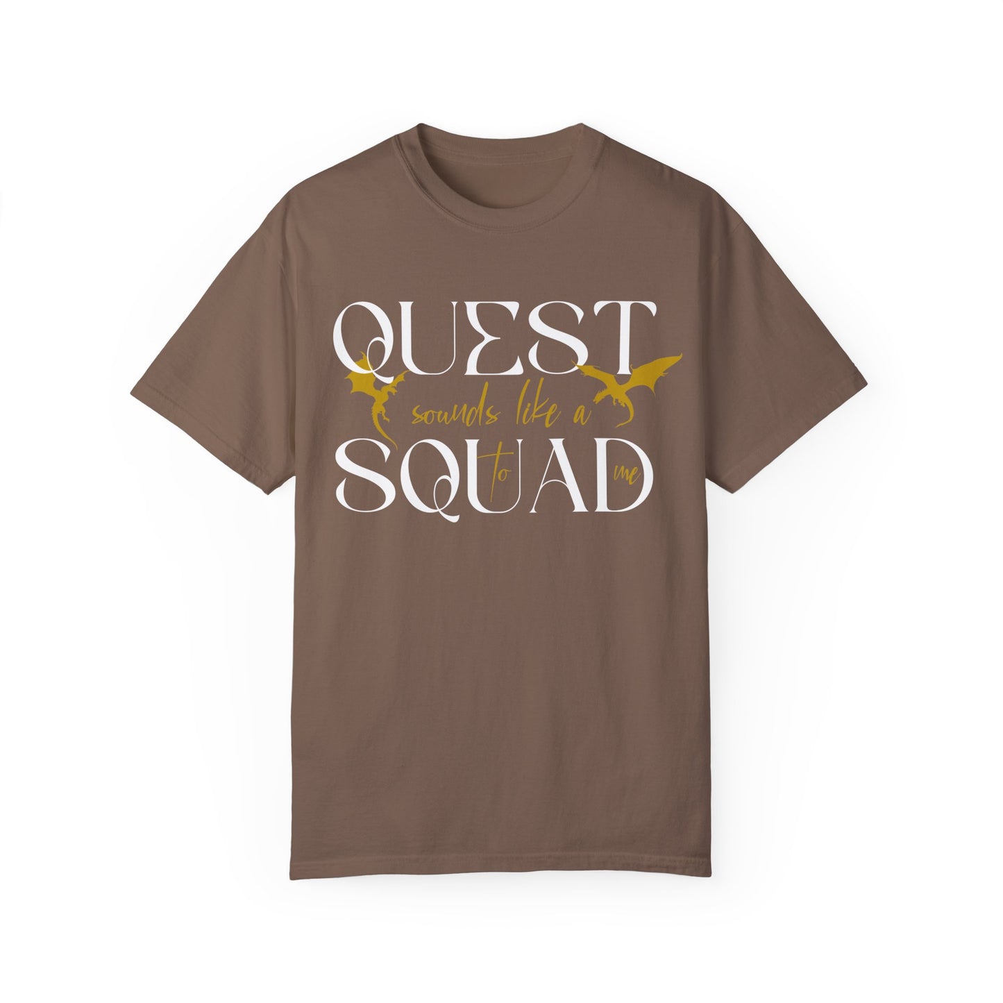 Quest Squad comfort colors shirt/ dragon book inspired/ books and dragons/ lightning wielder