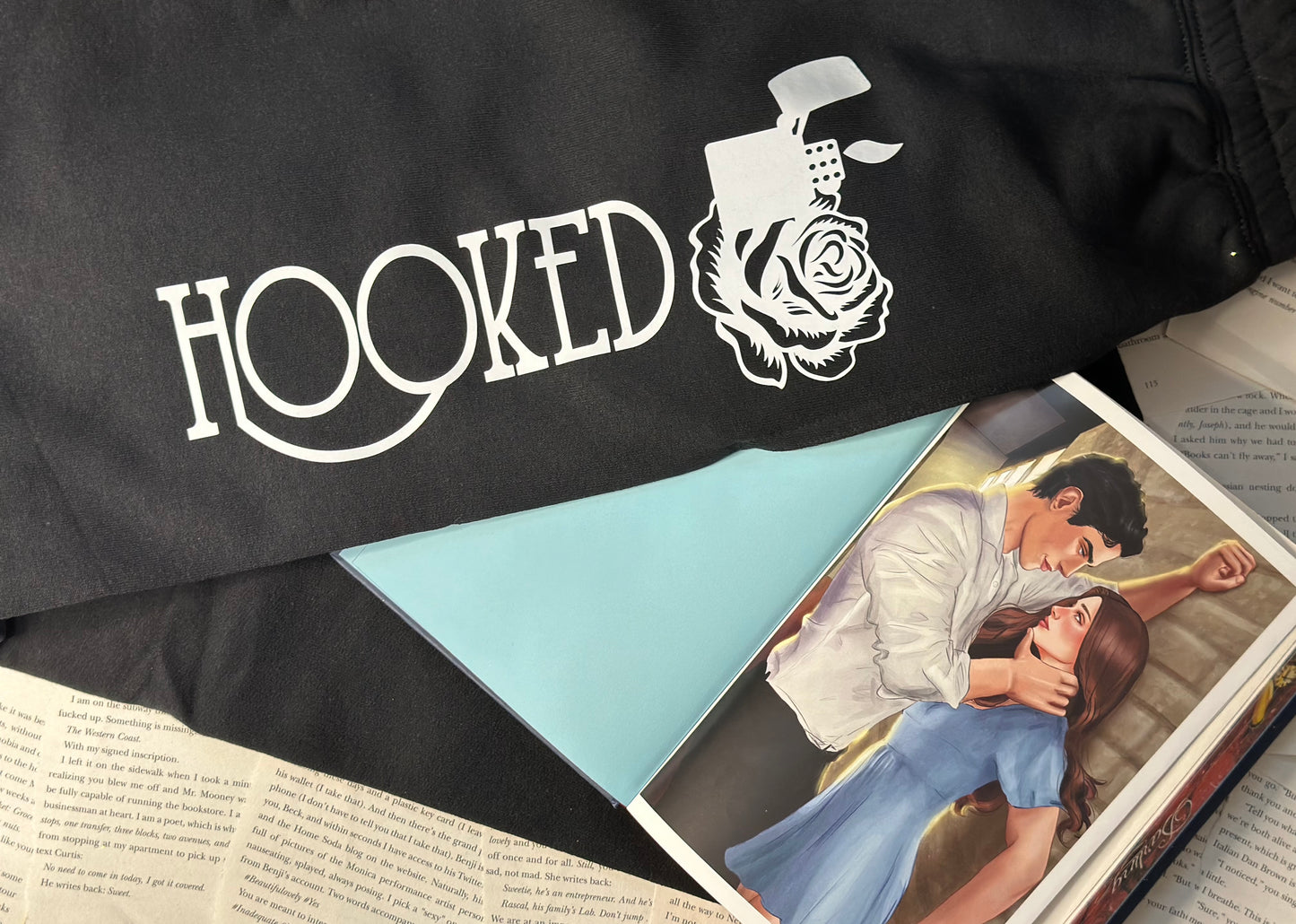 LICENSED Hooked Joggers | A never after series| James Barrie | Wendy Michaels | Dark Romance| Emily McIntire | wretched | hexed| scarred