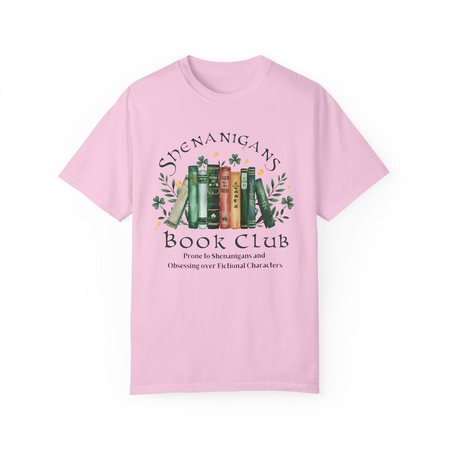 Shenanigans Book Club T-Shirt, St Patricks day shirt, Cozy Reading Shirt, Gift for Book Lovers, Literary Humor Tee, Book Club Merchandise
