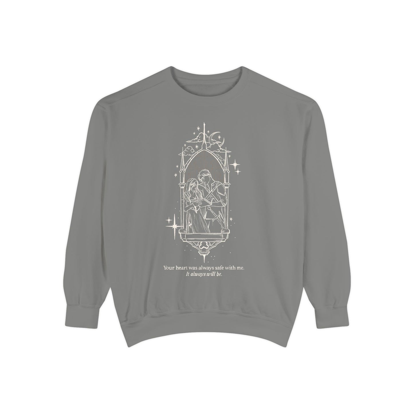 Officially Licensed Poppy and Casteel Comfort Colors Sweatshirt/ From blood and ash/ we will rise/ JLA/ poppy balafour/ Prince Casteel