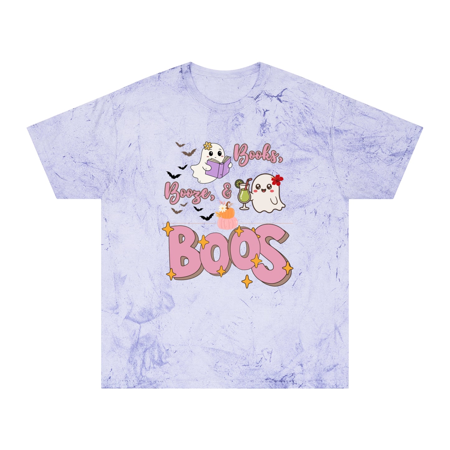Colorful Ghost T-Shirt for Halloween | Unisex Tee, Fun Halloween Shirt, Boo Crew Apparel, Spooky Season Fashion, Gift for Ghost Lovers