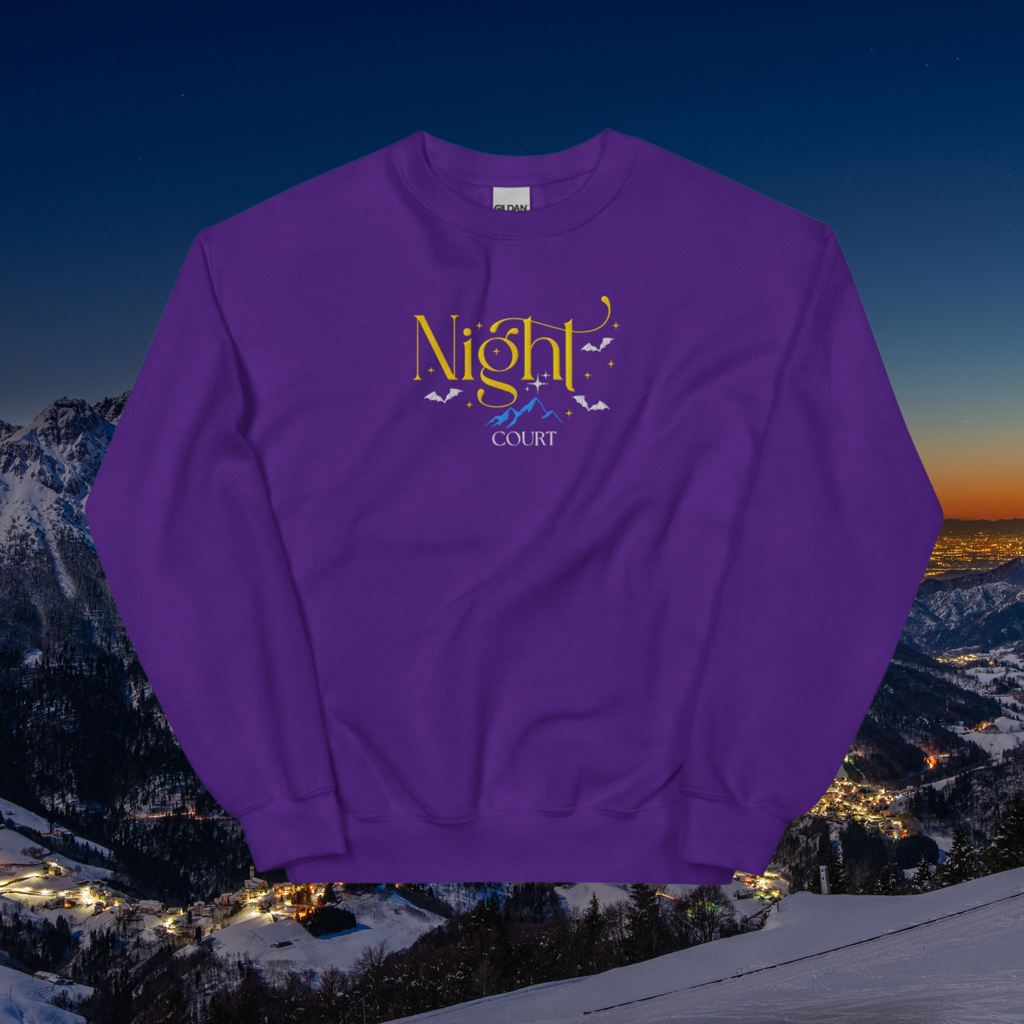 Licensed Night Court Embroidered Sweatshirt/ Acotar/ Acomaf/ Sarah J Maas/ to the stars who listen/ Rhysand / Feyre Archeron/ high lord