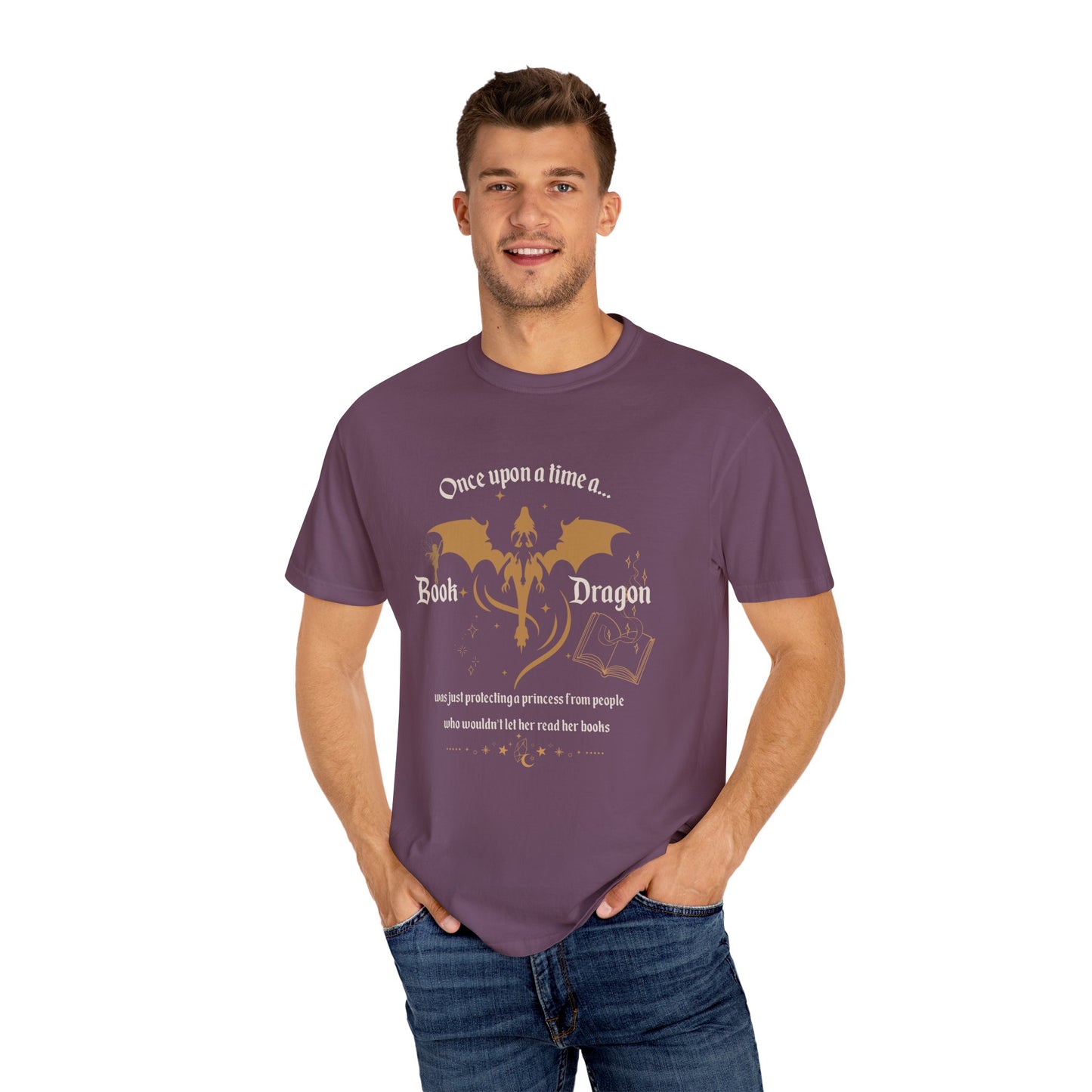 Book Dragon Comfort colors tee, Dragon lover, Gift for Book Lovers, Cozy Reading Shirt, Ideal for Birthdays, book club shirt