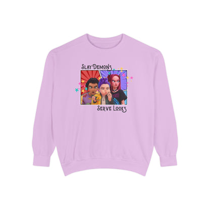 Slay Demons Sweatshirt, Funny Unisex Sweatshirt, Cute Gift for Friends, Trendy Fall Apparel, Casual Fashion Sweatshirt