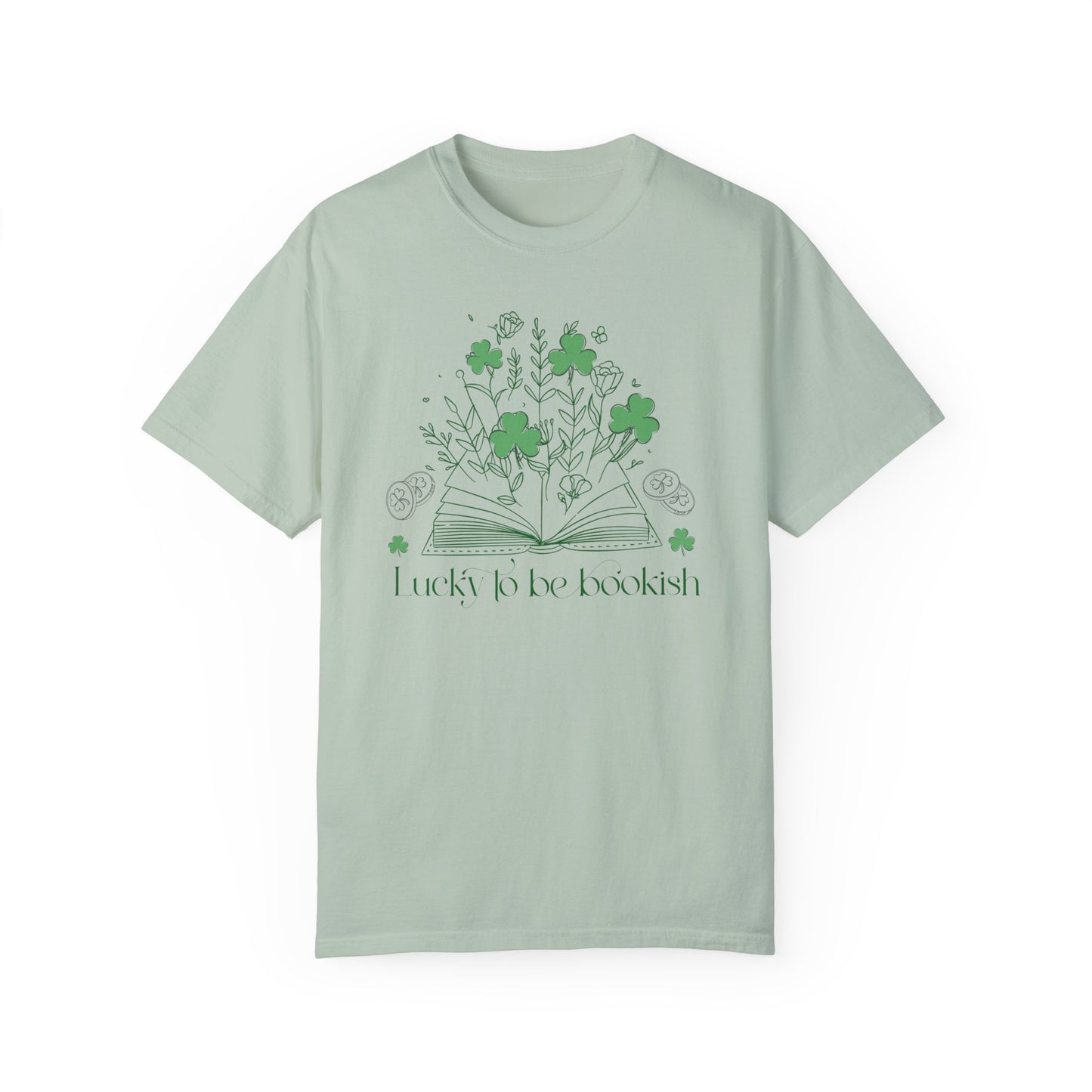 Lucky to Be Bookish Unisex T-Shirt, Perfect for Book Lovers, St. Patrick's Day Gift, Reading Enthusiast Apparel, Literary Gift