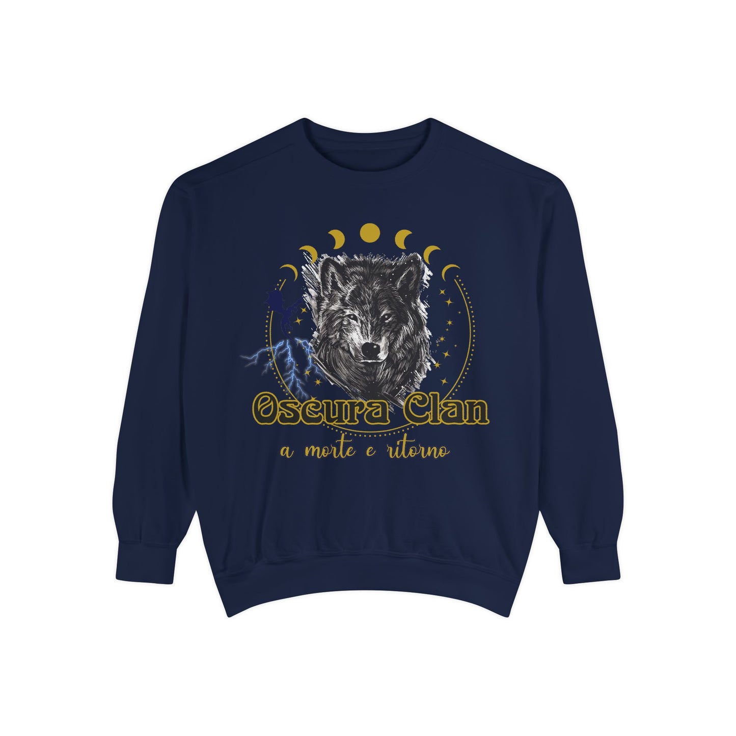 Wolf Clan Sweatshirt, Cozy Unisex Pullover, Nature Lovers Apparel, Gift for Outdoorsy Friends, Celestial Design Sweatshirt