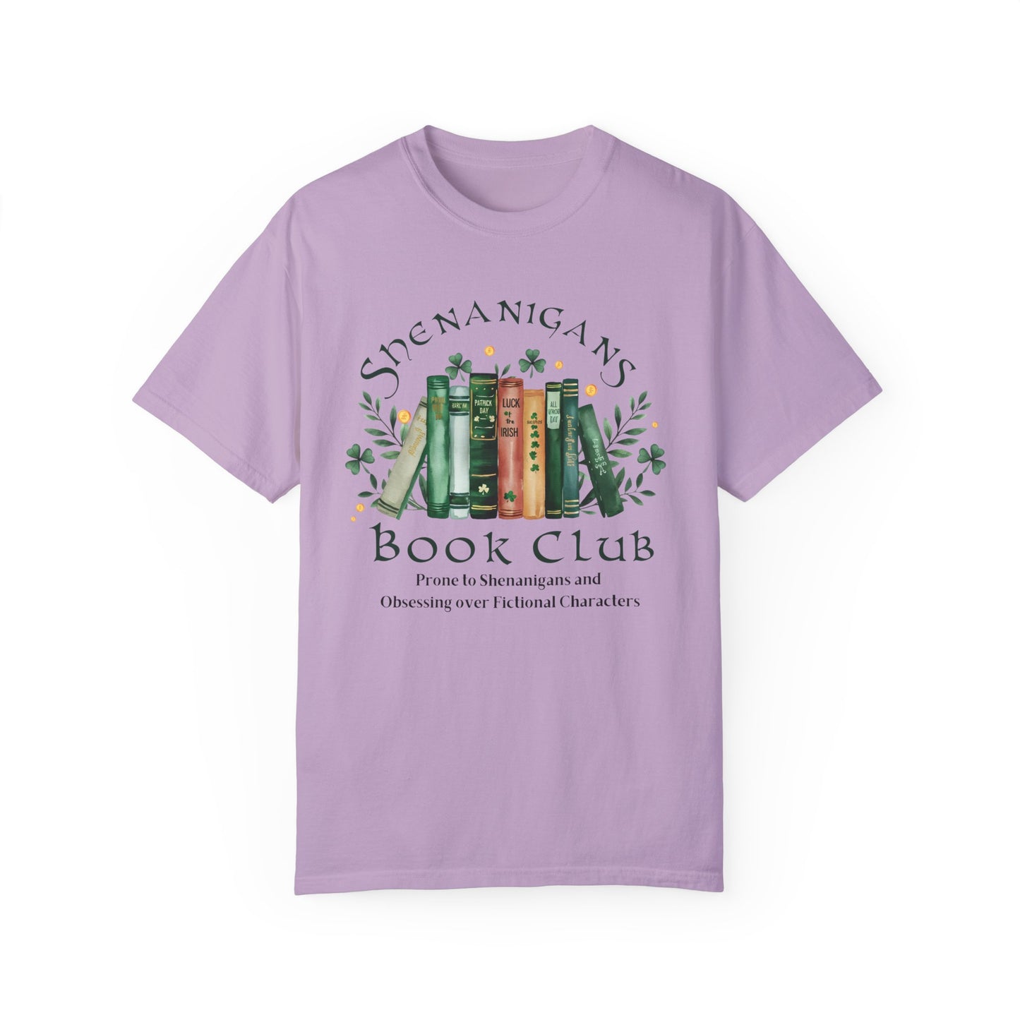 Shenanigans Book Club T-Shirt, St Patricks day shirt, Cozy Reading Shirt, Gift for Book Lovers, Literary Humor Tee, Book Club Merchandise