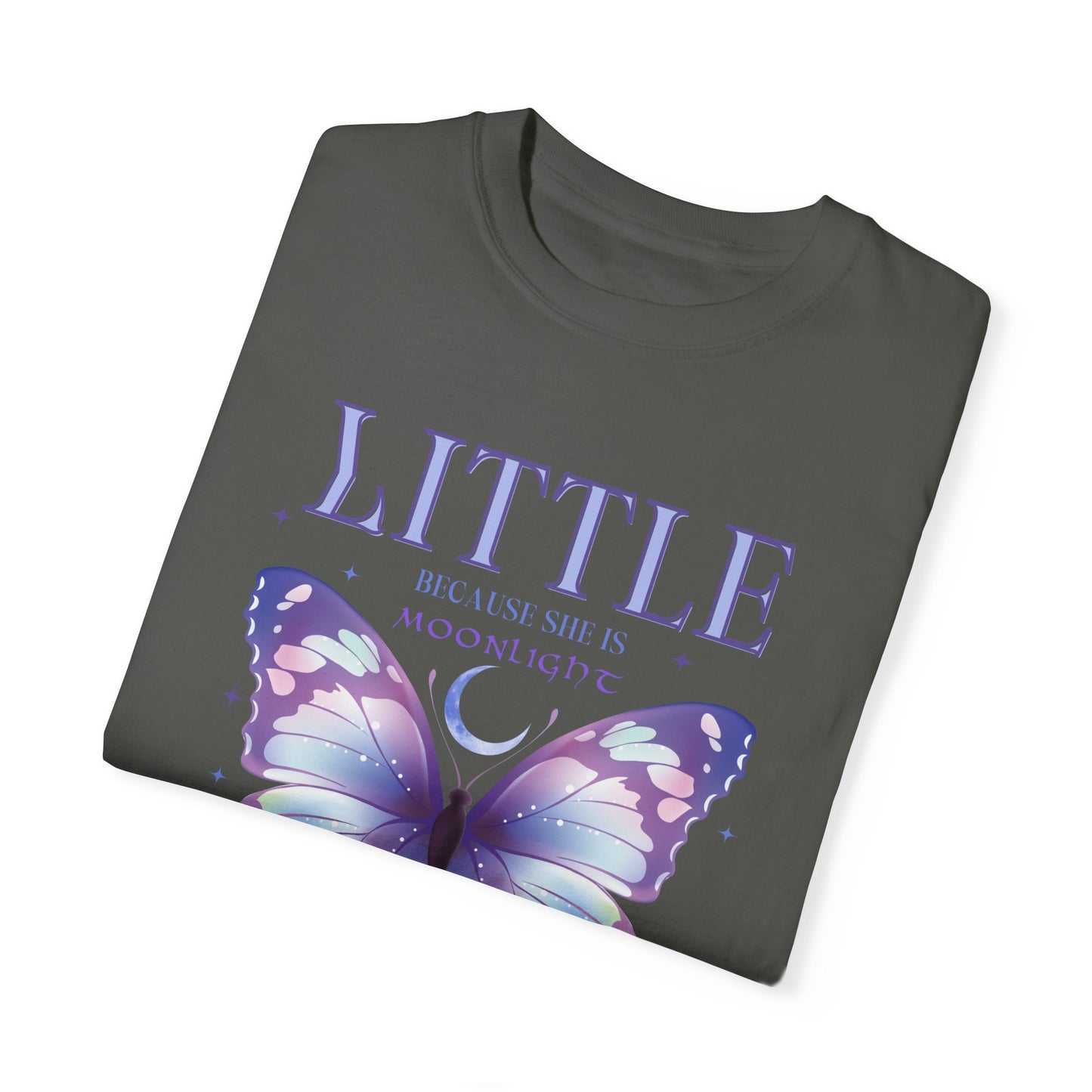 Little Osha Comfort Colors Shirt, Butterfly Moon T-Shirt, Cute Butterfly Tee, Summer Style, Butterfly Lovers Apparel, Magical Graphic Shirt
