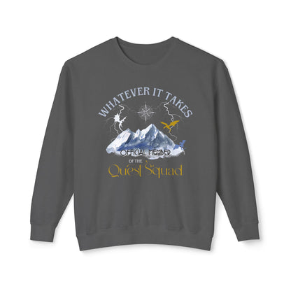 Quest Squad comfort colors sweatshirt/ dragon book inspired/ books and dragons/ lightning wielder/ ridoc quest squad/ onyx storm book
